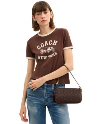 Plaza Small Signature Canvas Shoulder Bag