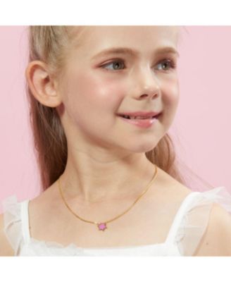Petit Star of David Necklace in Rose