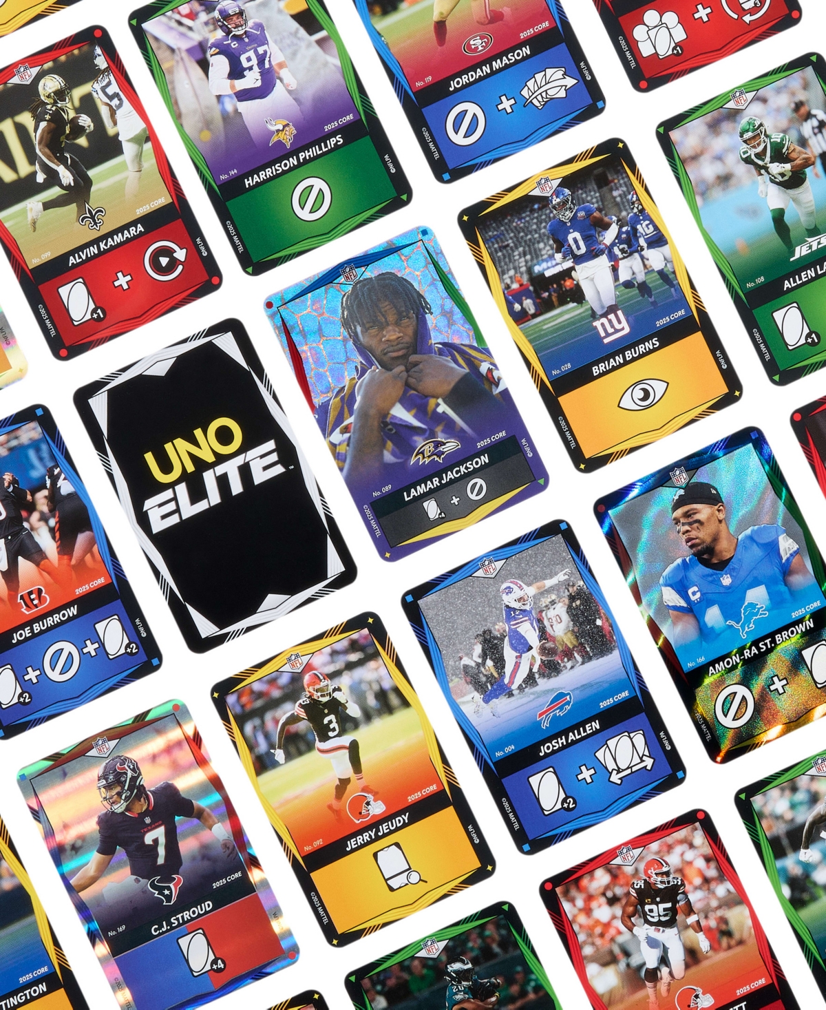 Mattel Uno Elite Nfl Card Game 2025 Core Edition Starter Set In Multi