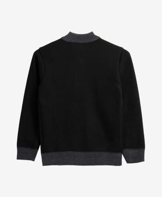 Boy's Quarter Zipper Fleece Flannel Lining Sweater