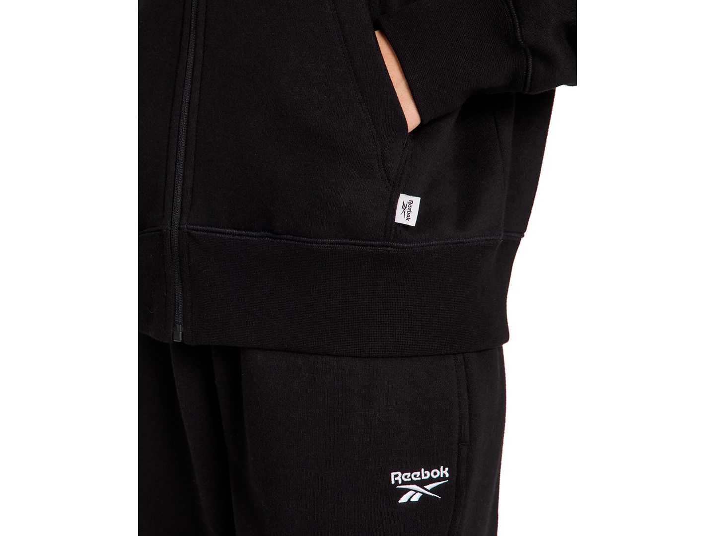 Женский свитшот Reebok Vector Full-Zip, цвет: Чёрный — фото 14