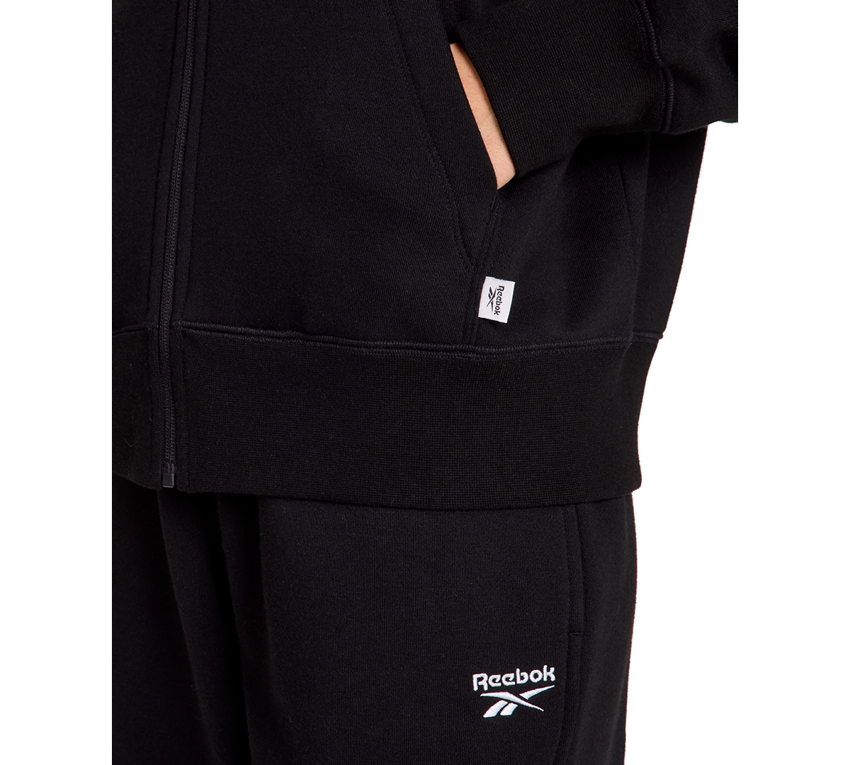 Reebok French Terry Top In Black