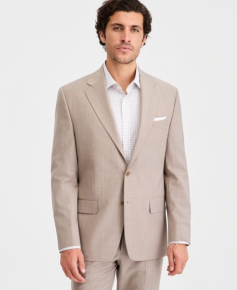 Мужские Michael Kors Men's Classic Fit Wool Blend Suit Separates Jacket