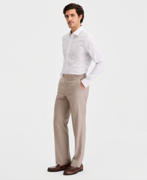 Мужские Michael Kors Men's Classic Fit Wool Blend Suit Separates Pant