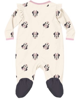 Baby Girls' Minnie Mouse Sleep-and-Play Coverall and Headband, 2-Piece Set