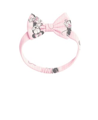 Baby Girls' Minnie Printed Bodysuit, Pants and Headband, 3-Piece Set