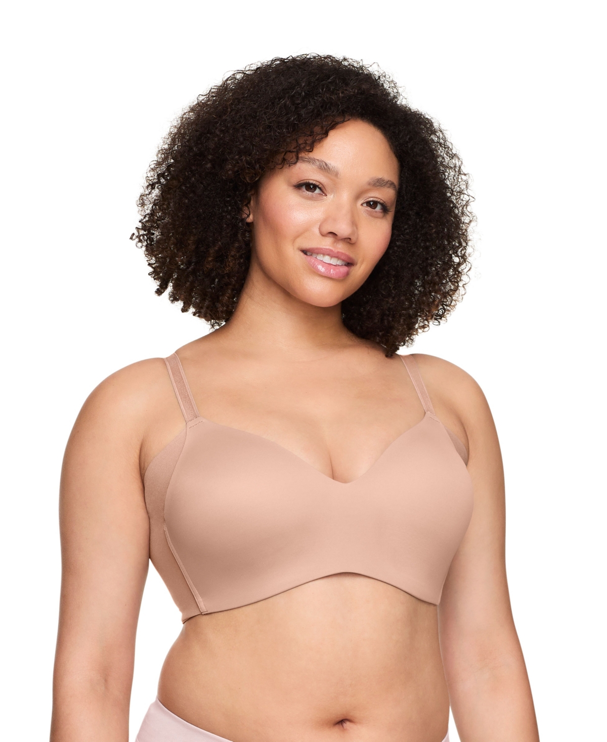 Warner's Women's No Side Effects Underarm-smoothing Wireless Bra Rm3061a In Brown