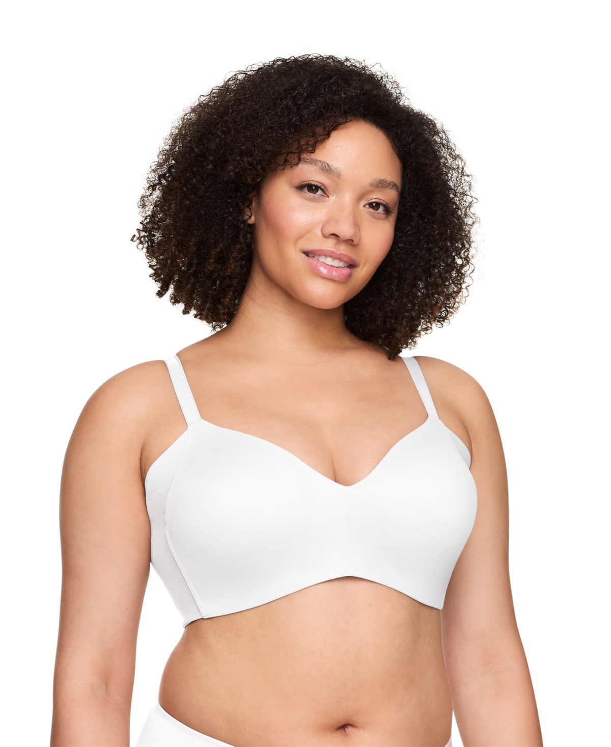 Warner's Women's No Side Effects Underarm-smoothing Wireless Bra Rm3061a In White
