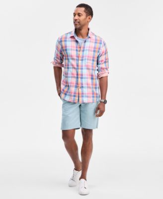 Men's Palma Roja Plaid Cotton Button Shirt