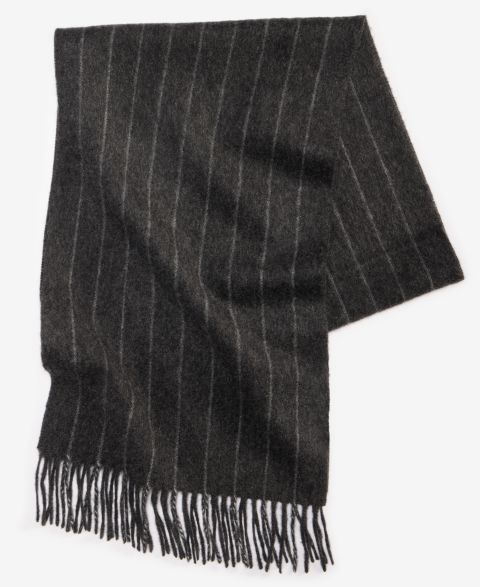 Мужской шарф Club Room Pinstripe Cashmere, цвет: Угольный
