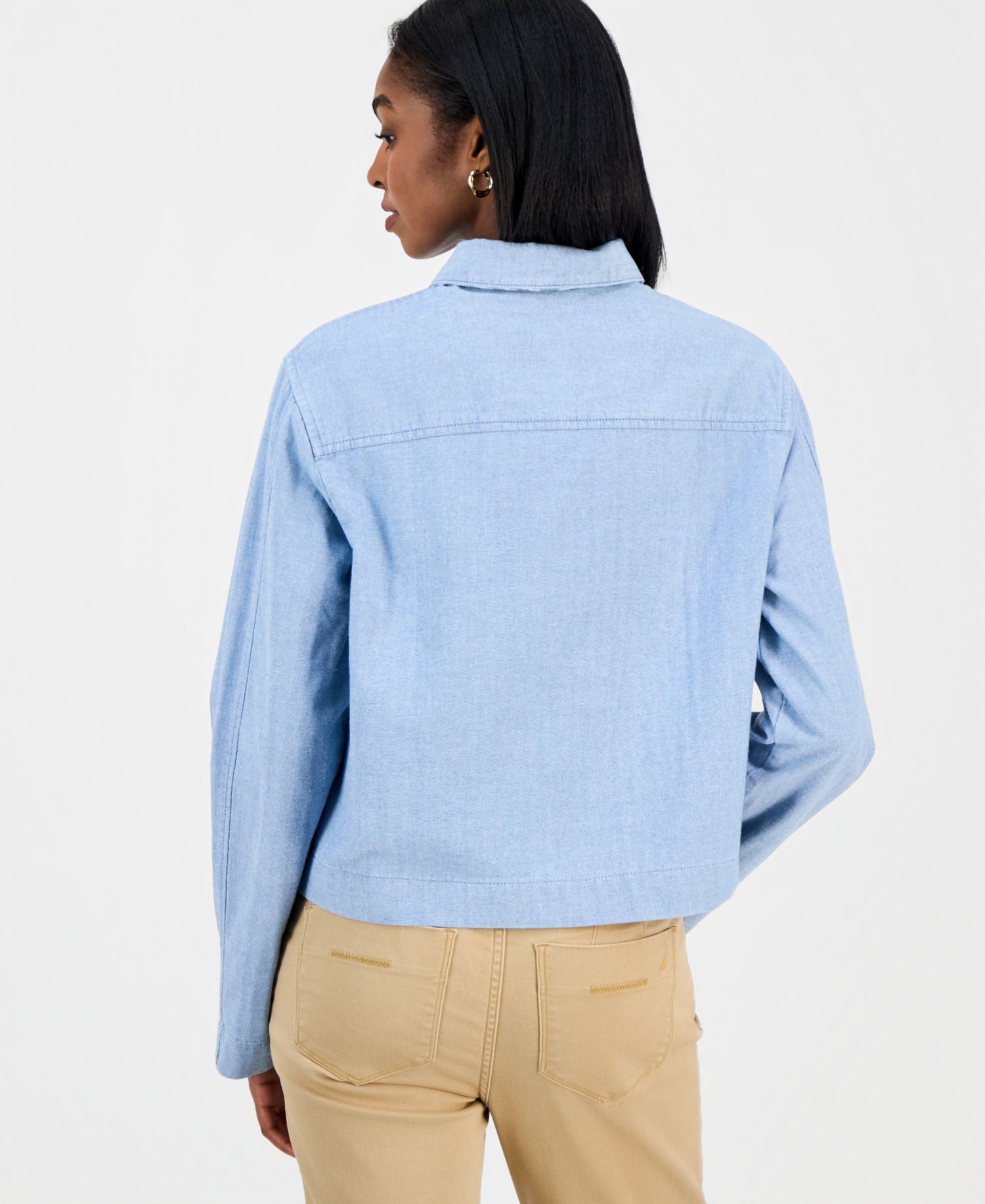 Nautica Women's Cotton Denim Barn Jacket