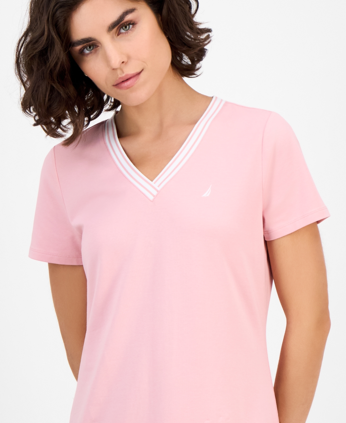 Nautica Jeans Women's V-Neck T-Shirt Dress