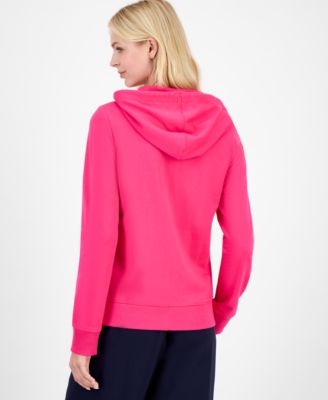 Women's Solid Zip-Front Hoodie, Online Only