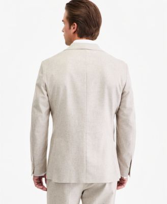 Men's Regular-Fit Tan Texture Suit Separate Jacket