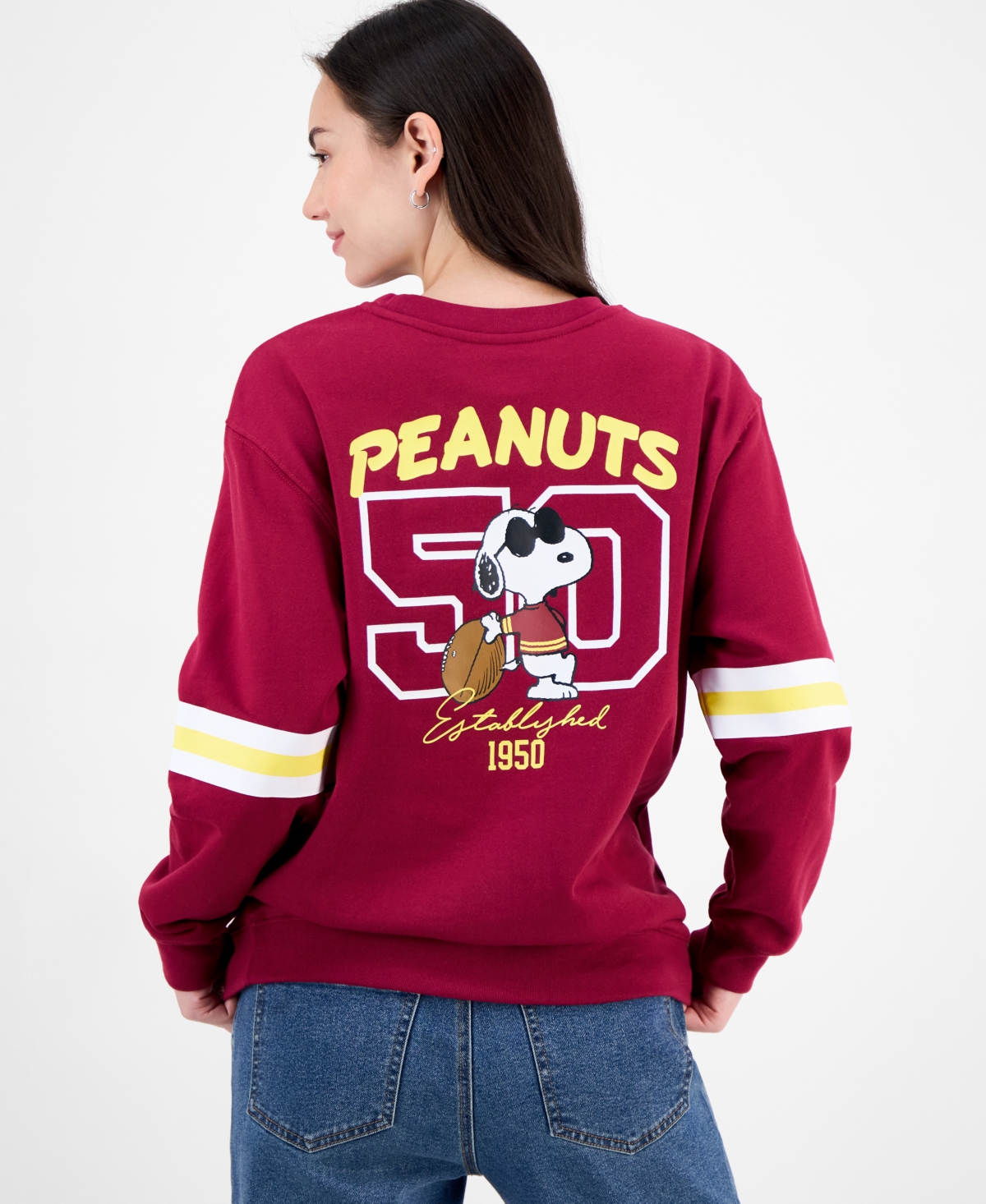 Snoopy Juniors' Peanuts Game Day Sweatshirt In Multi