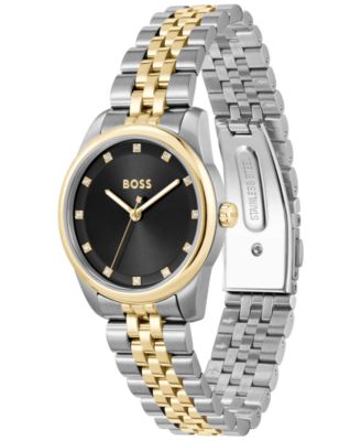 Women's Graceful Precious Quartz Basic Two Tone Stainless Steel Watch, 32mm