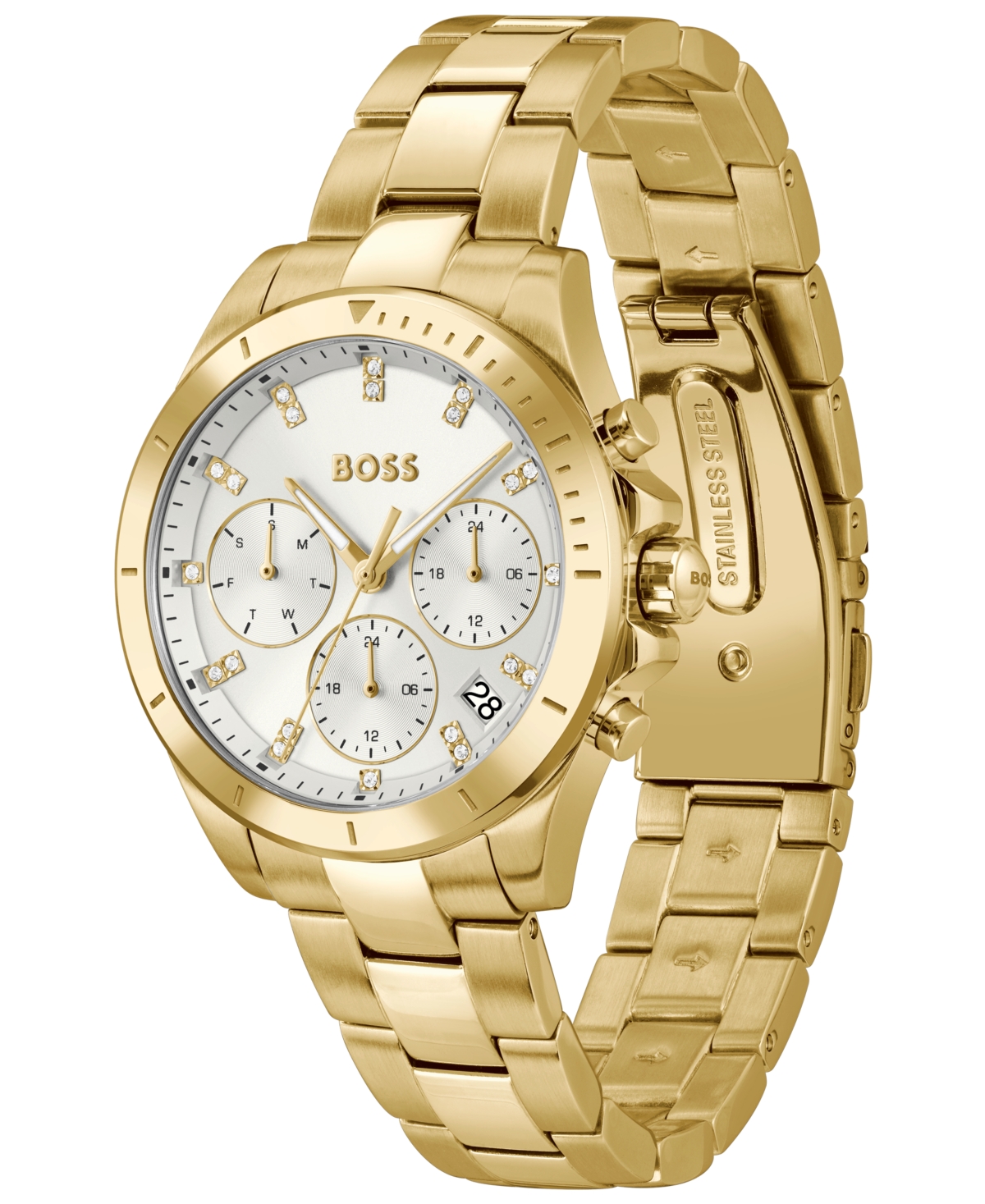 Hugo Boss Boss Alley Chronograph Bracelet Watch, 36mm In Gold