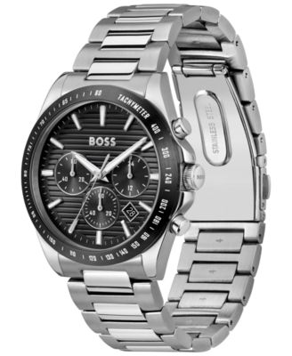 Men's Strike Quartz Fashion Chrono Stainless Steel Watch, 41mm