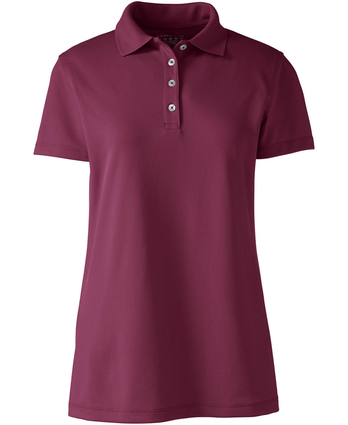 Lands' End Women's Short Sleeve Polyester Polo Shirt