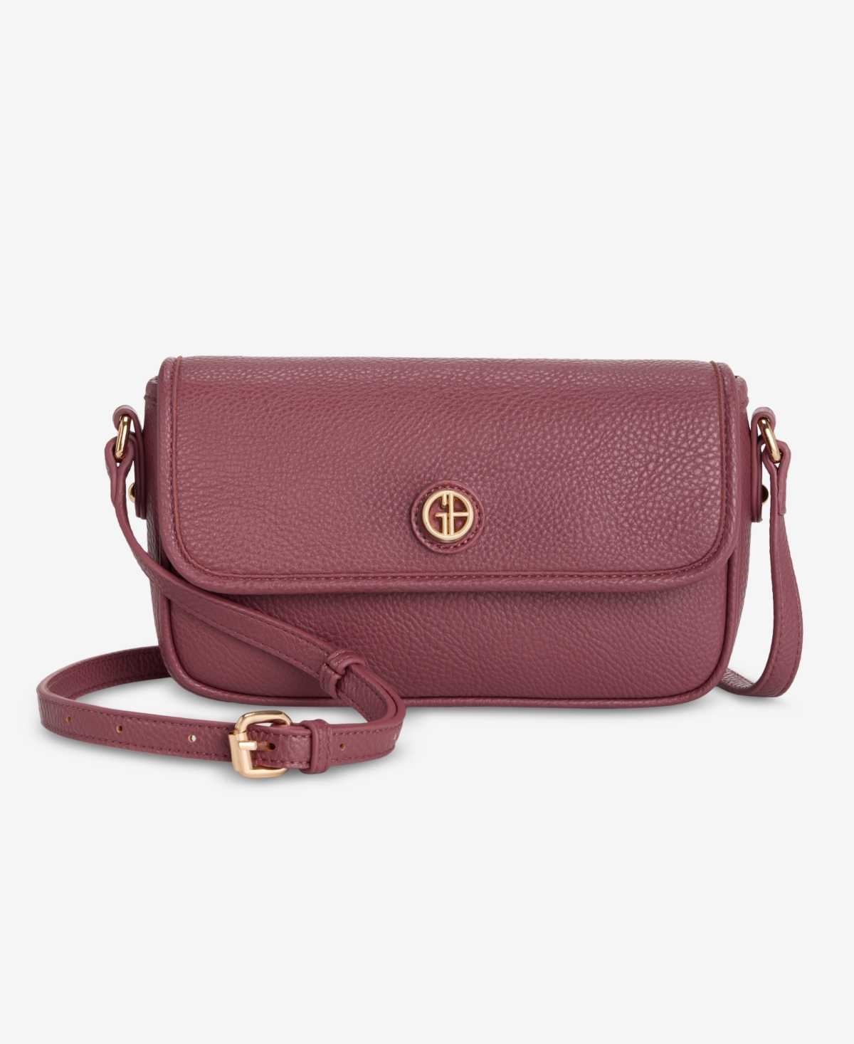 Giani Bernini Pebble East West Small Flap Crossbody, Exclusively At Macy's In Brown