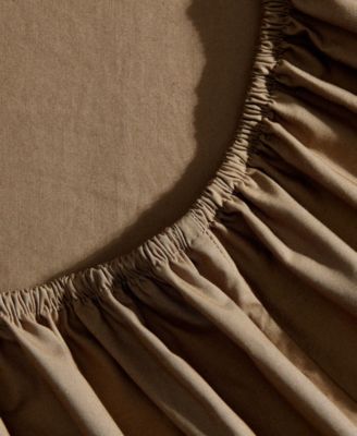 Solid Cotton Percale 4-Piece Sheet Set, Full