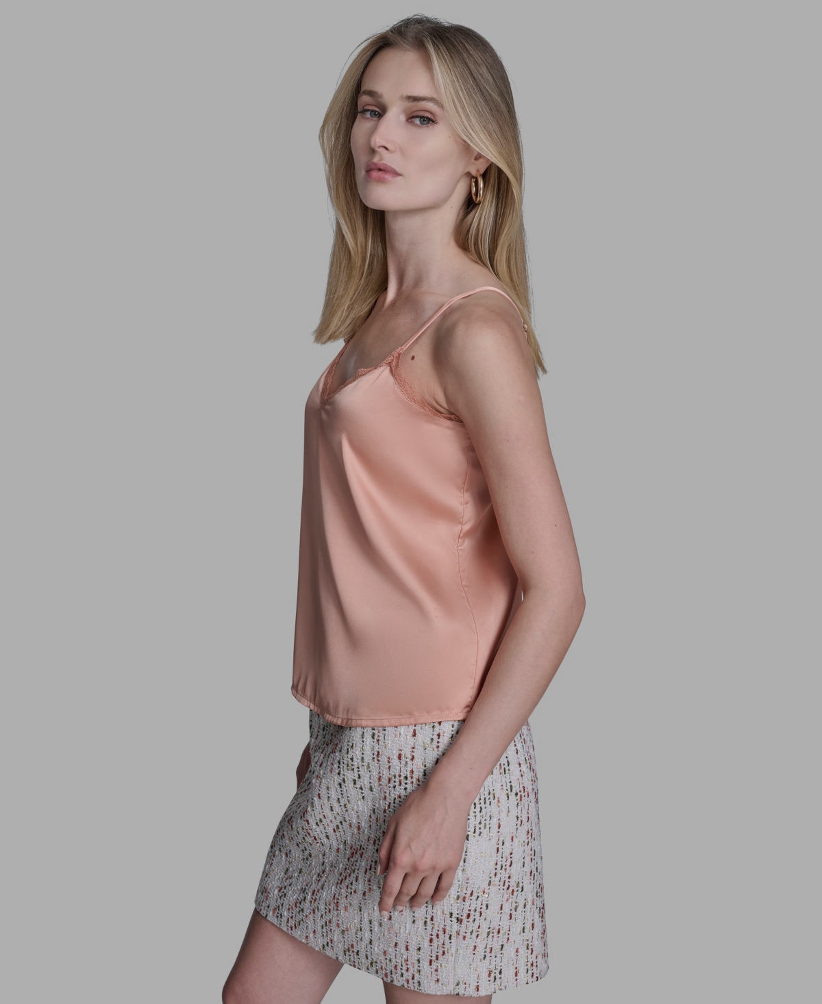 Bcbg Women's Strappy Lace Camisole Top In Pink