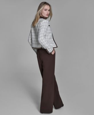 Bcbg Blazer Blouse Wide Leg Pants In Brown