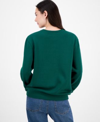 Juniors' Mickey & Minnie Holiday Graphic Sweatshirt