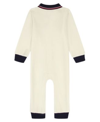 Baby Boys' Velour Polo Collar Coverall