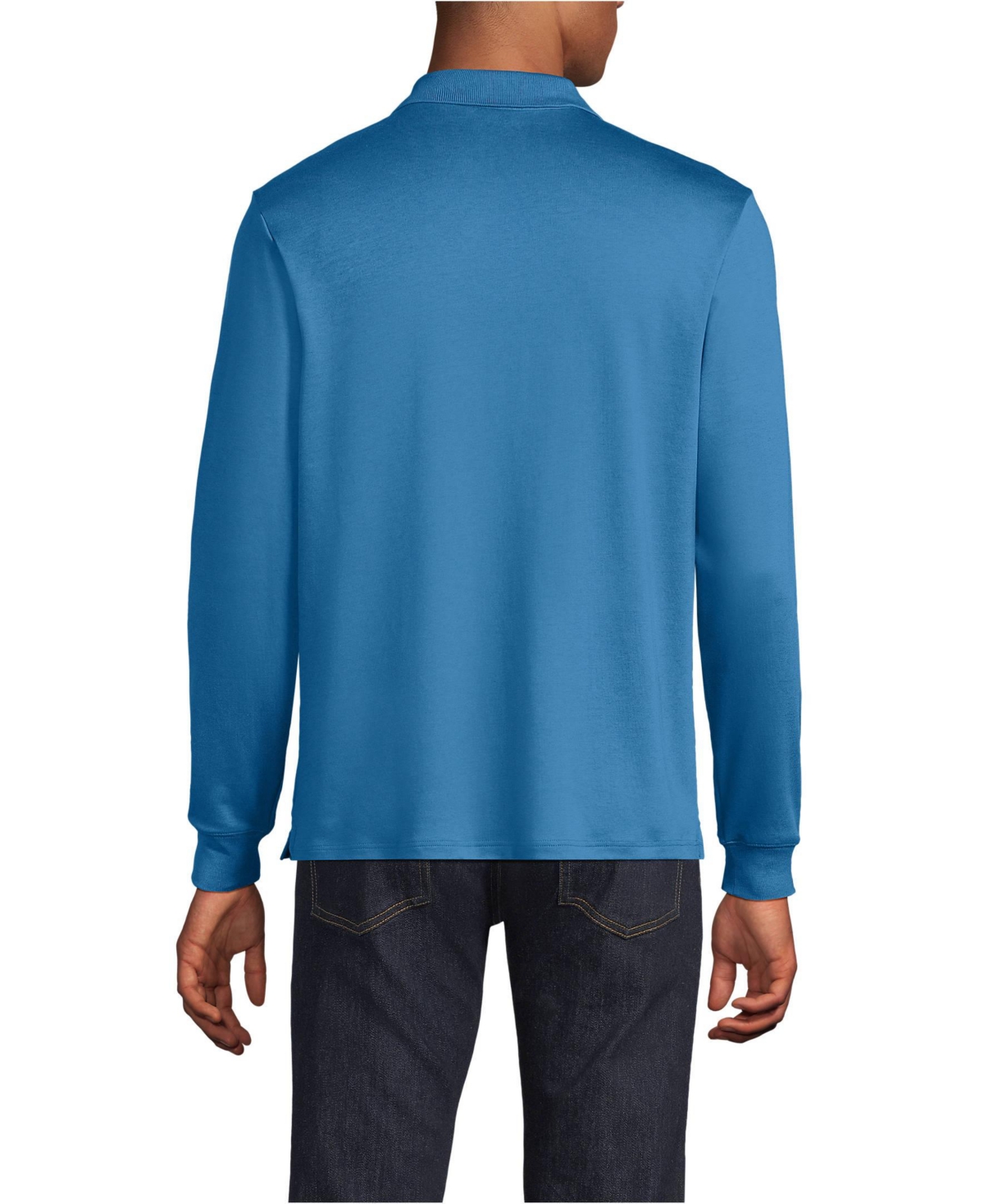 Lands' End Men's Tall Long Sleeve Cotton Supima Polo Shirt
