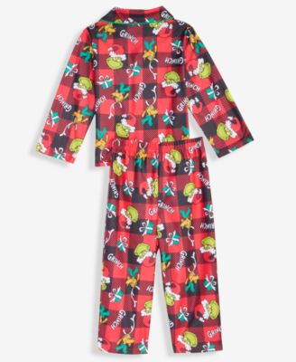 Boys Toddler 2T-4T Printed Coat Pajama Set