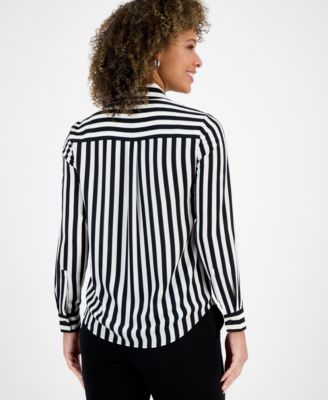 Women's Striped Button-Front Shirt
