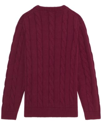 Big Boys' Cable Long Sleeve Sweater