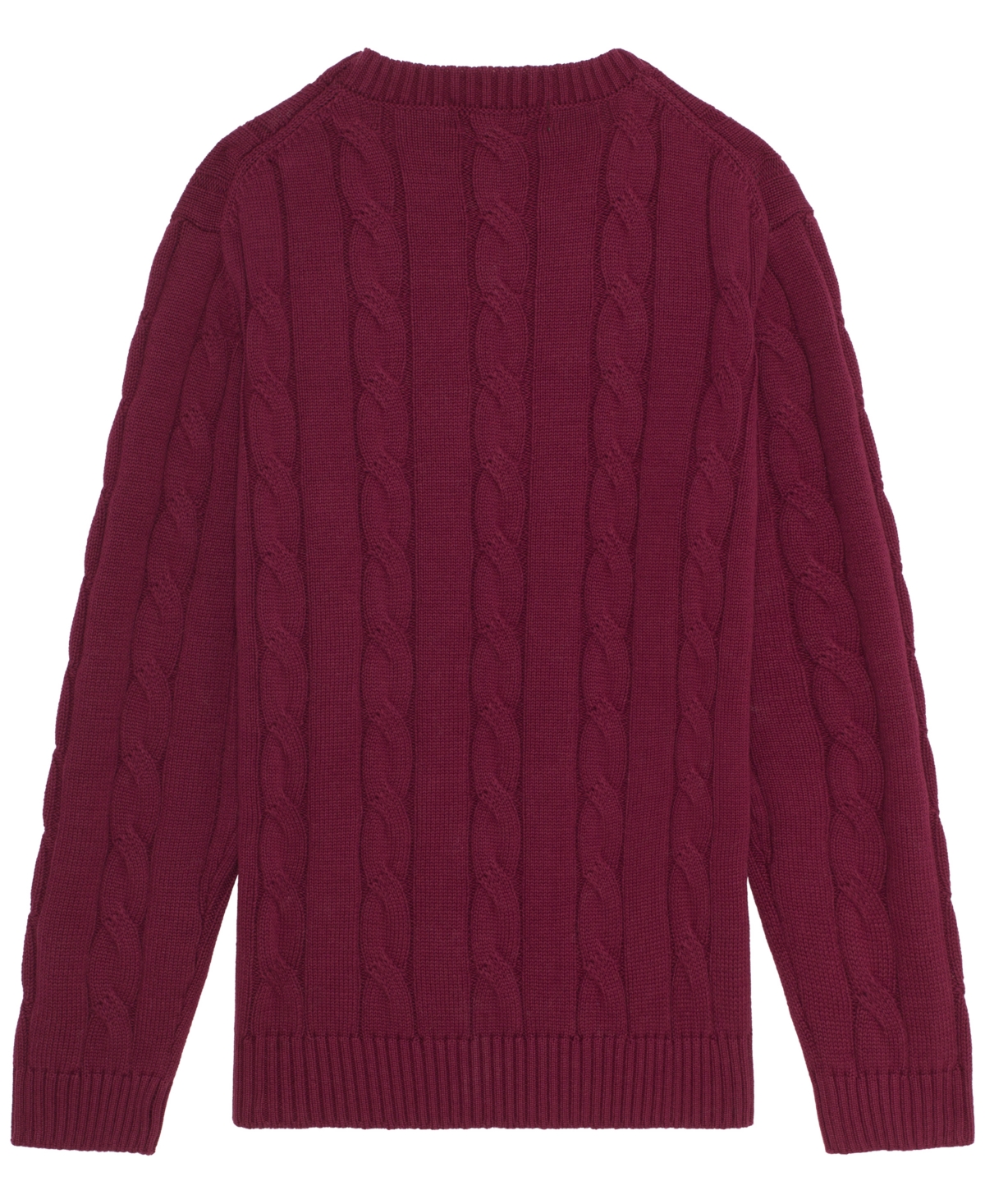 B By Brooks Brothers Big Boys Cable Long Sleeve Sweater