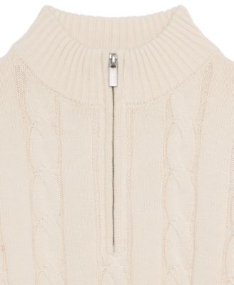 Big Boys' Cable Quarter Zip Sweater