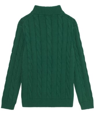 Big Boys' Quarter Zip Mock Neck Sweater