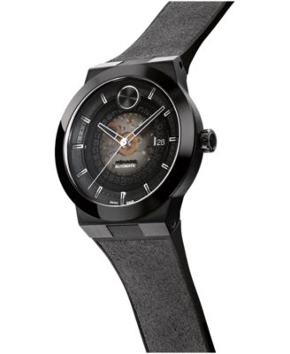 Men's Bold Fusion Automatic Swiss Auto Black Silicone Watch, 43.50mm