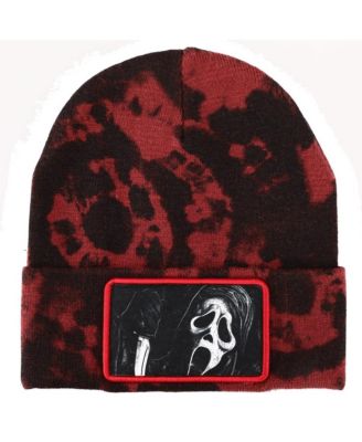 Men's Scream Horror Movie Character Embroidered Patch Beanie Hat for Men