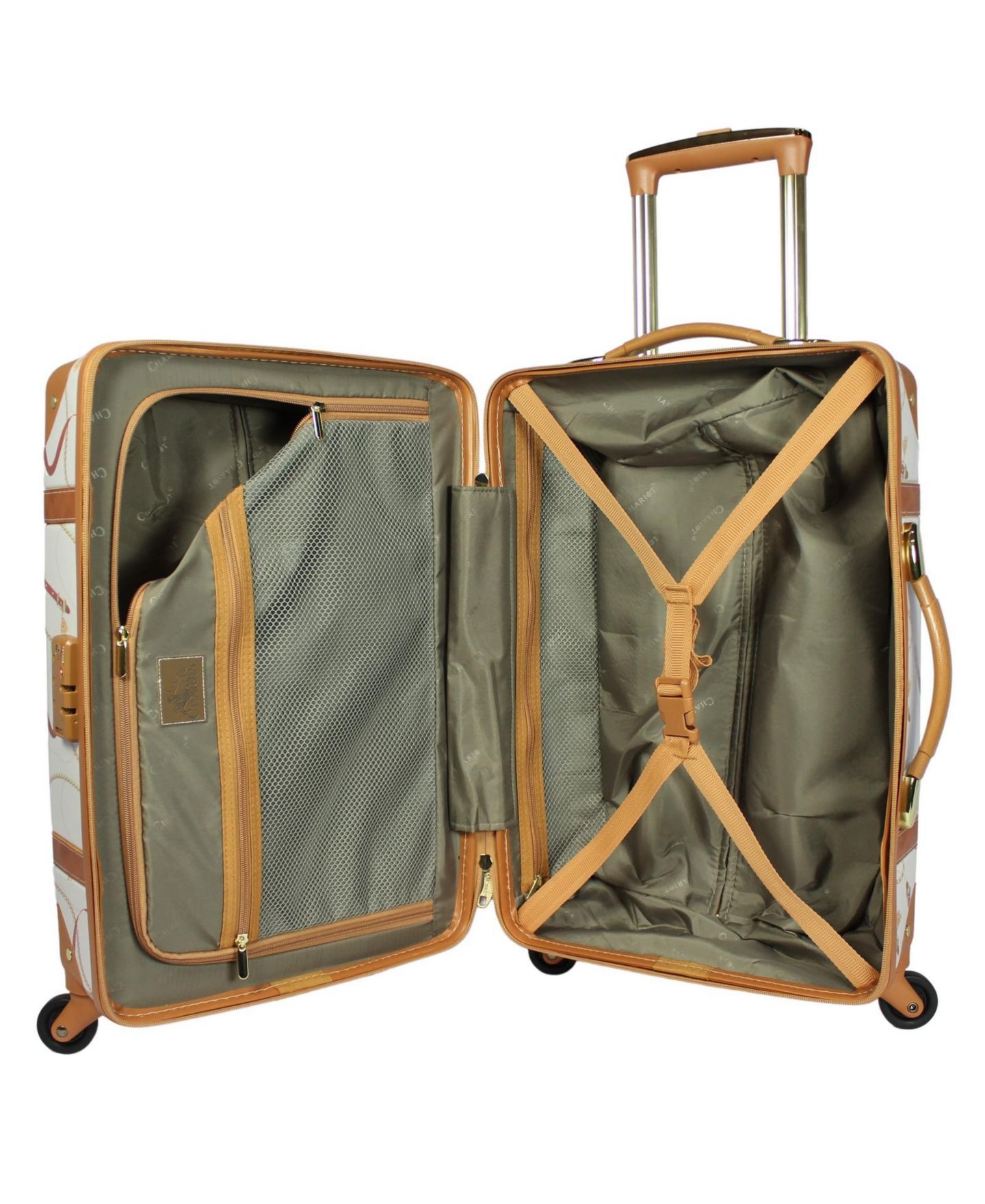 Чемодан World Traveler Chariot 20-Inch Hardside Carry-On Spinner Luggage, цвет: Слоновая кость — фото 10