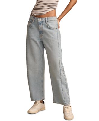 Lucky Brand - Women's Distressed High Rise Barrel-Leg Jeans