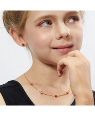 Petit Bubble Earrings in Red