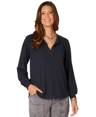 Women's Long Smocked Sleeve Top