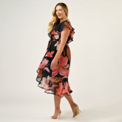 Plus Size Elena Wrap Front Dress