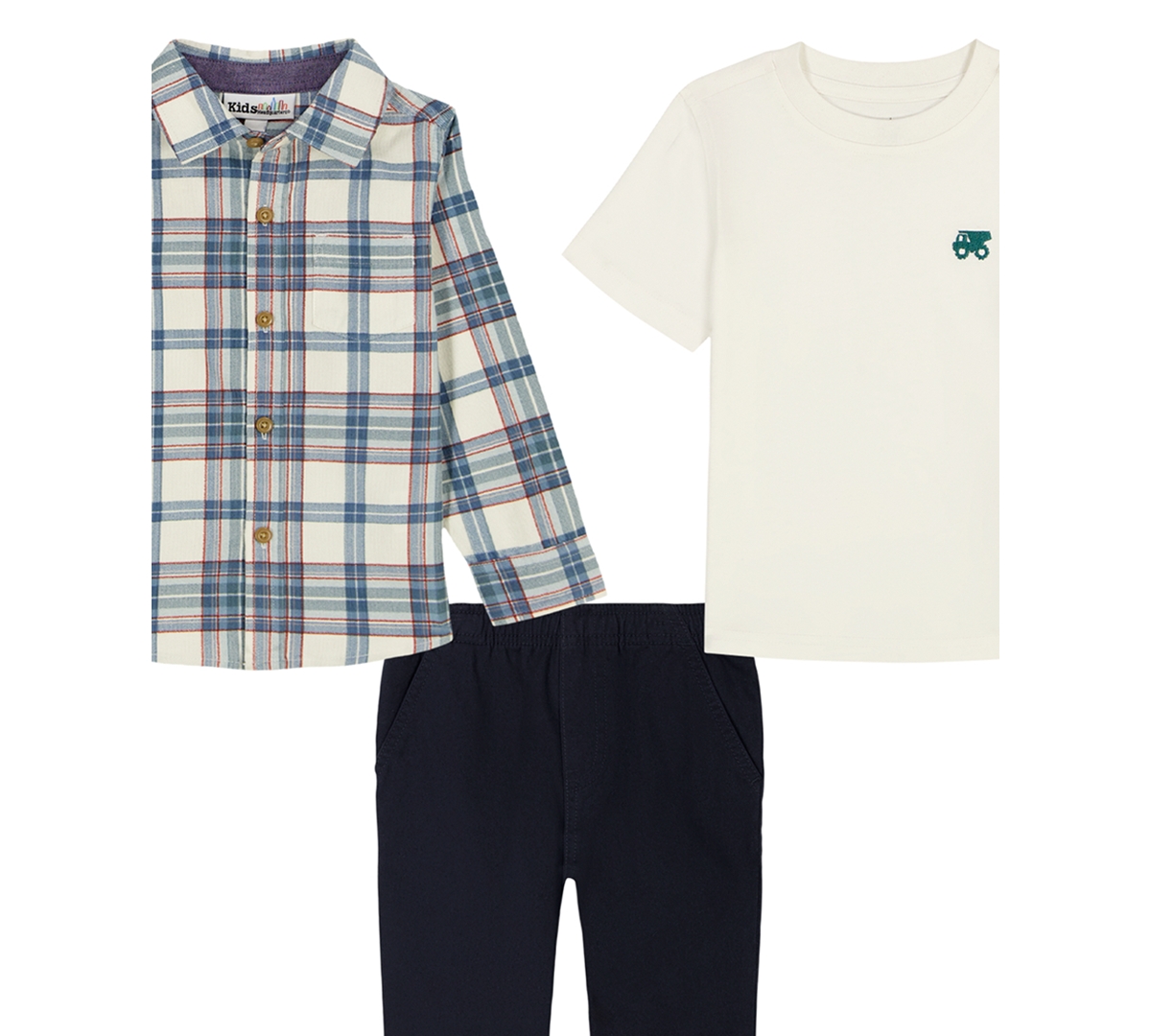 Kids Headquarters Toddler & Little Boys 2t-7 3-piece Corduroy Shirt, Top And Joggers Set In Multi