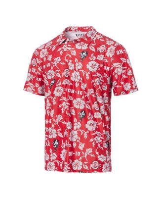 Men's Scarlet Ohio State Buckeyes Pua Performance Polo Shirt