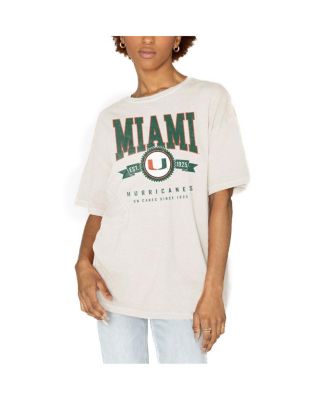 Gameday Couture - Women's White Miami Hurricanes Get Goin' Oversized T-Shirt