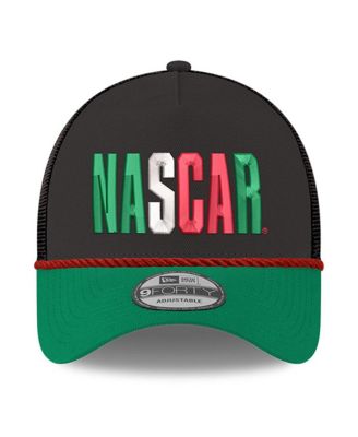 Men's Black/Green NASCAR Mexico City Race 9FORTY A-Frame Trucker Adjustable Hat