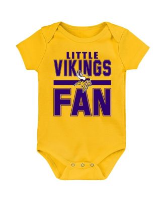 Newborn 3-Piece Minnesota Vikings Little Tike Bodysuit Set