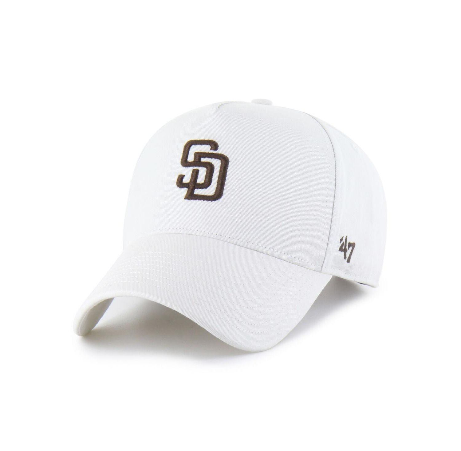 Men's White San Diego Padres Foundational Pinch Offside Adjustable Hat