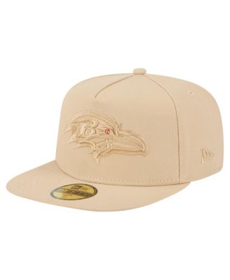 Men's&nbsp;Beige Baltimore Ravens Color Pack A-Frame 59FIFTY Fitted Hat